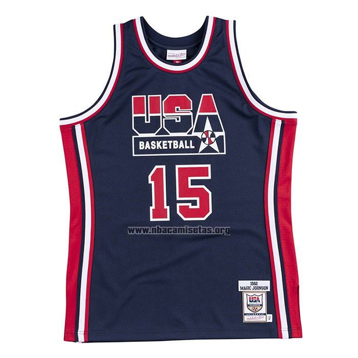 Camiseta USA 1992 Magic Johnson NO 15 Negro